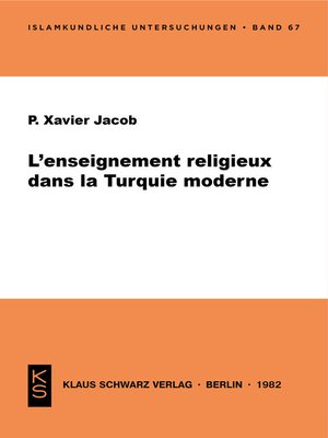 cover image of L' enseignement religieux dans la Turquie moderne